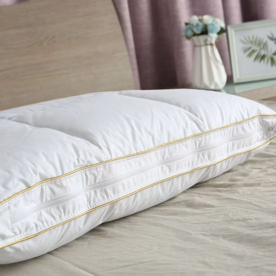 Almohada grande cómoda de lujo de alto nivel de fibra con memoria a cuadros