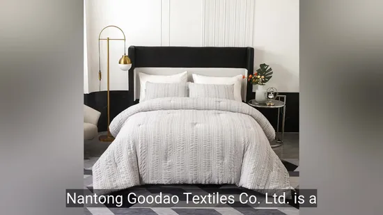 Juego de cama de lujo con edredón de algodón tamaño Queen con estampado personalizado