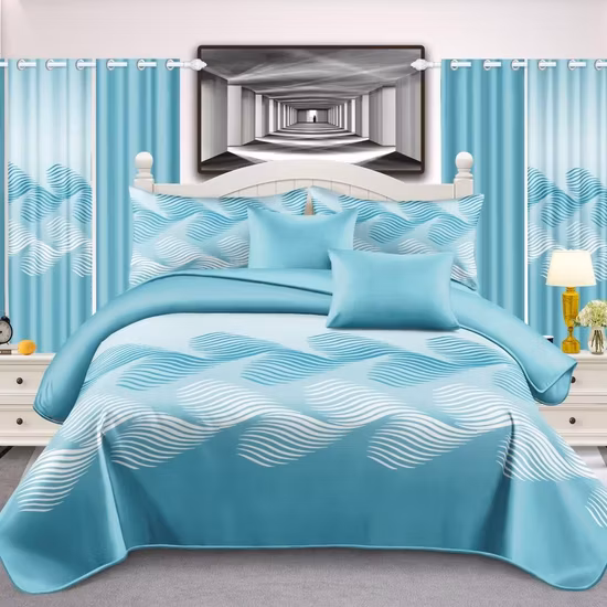 China Textiles para el hogar Edredones ultrasónicos 3D Colcha sólida Sábanas de patrón geométrico Edredón de microfibra